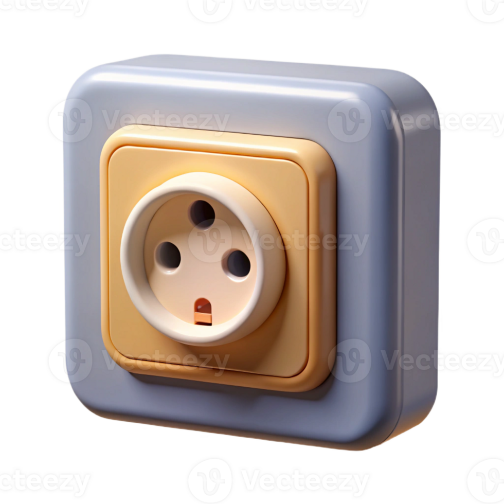 impressive minimalist Electrical outlet, power socket, wall mounted premium png