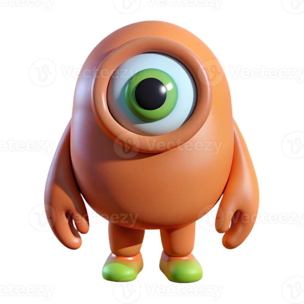 magnificent minimalist Cyclops, one-eyed giant authentic png