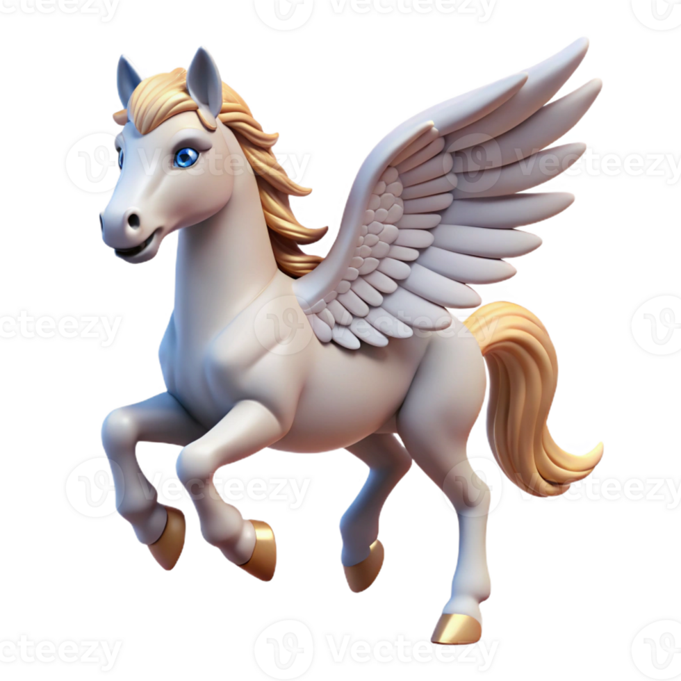 extraordinary contemporary Pegasus, winged horse 4K png