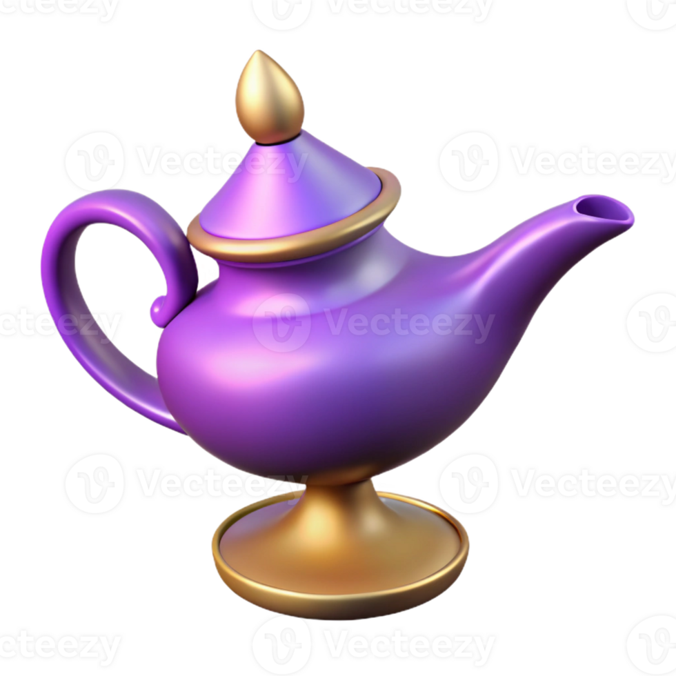 dramatic classic A magic lamp, genie lamp 4K png
