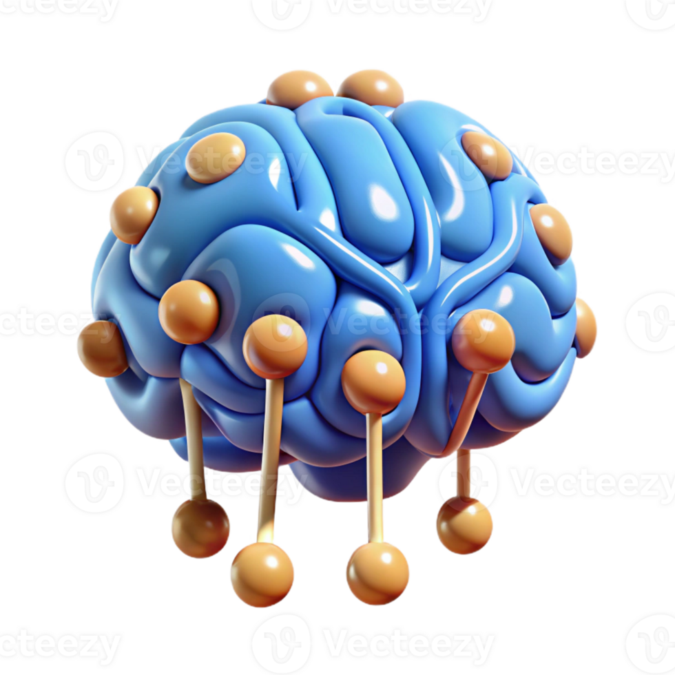 dramatic vintage A stylized brain composed of interconnected circuits exclusive png