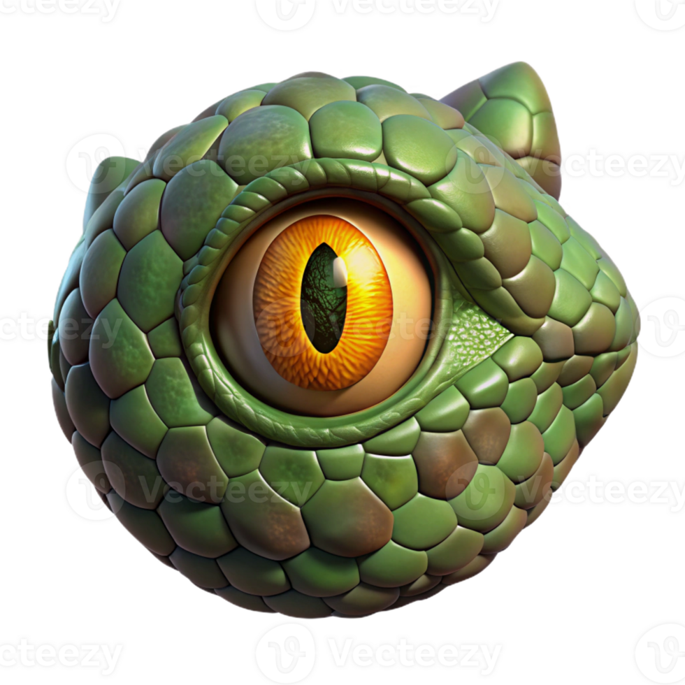 wonderful artistic A menacing dragon eye, reptilian and vertical pupil 4K png