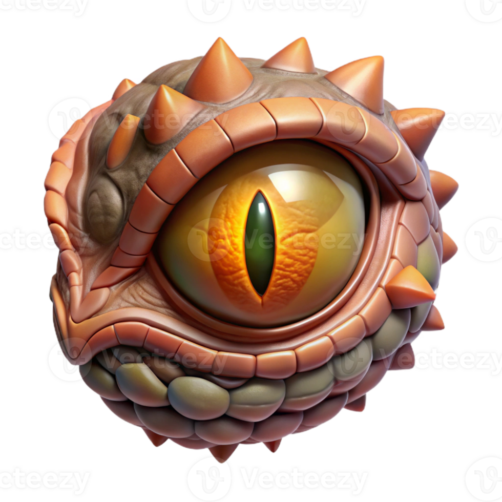 impressive creative A menacing dragon eye, reptilian and vertical pupil high quality png