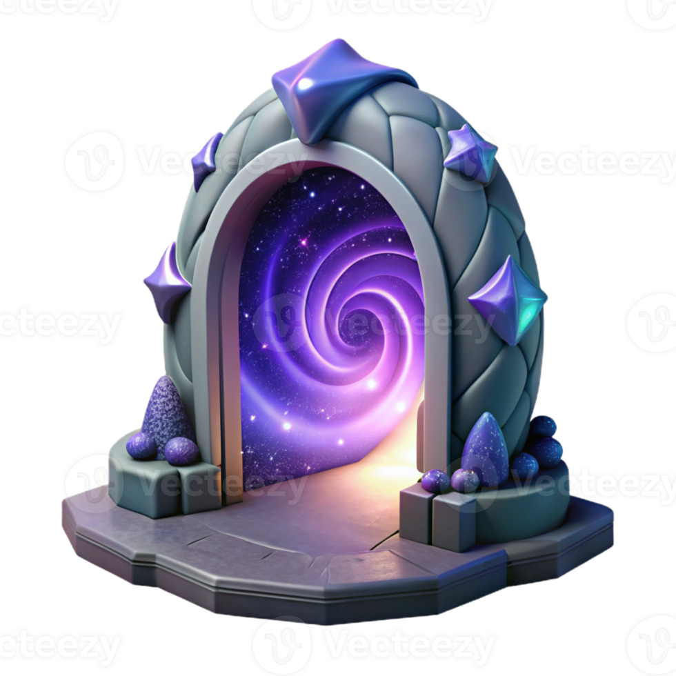 wonderful vintage A magical, swirling portal, leading to an unknown dimension 4K png