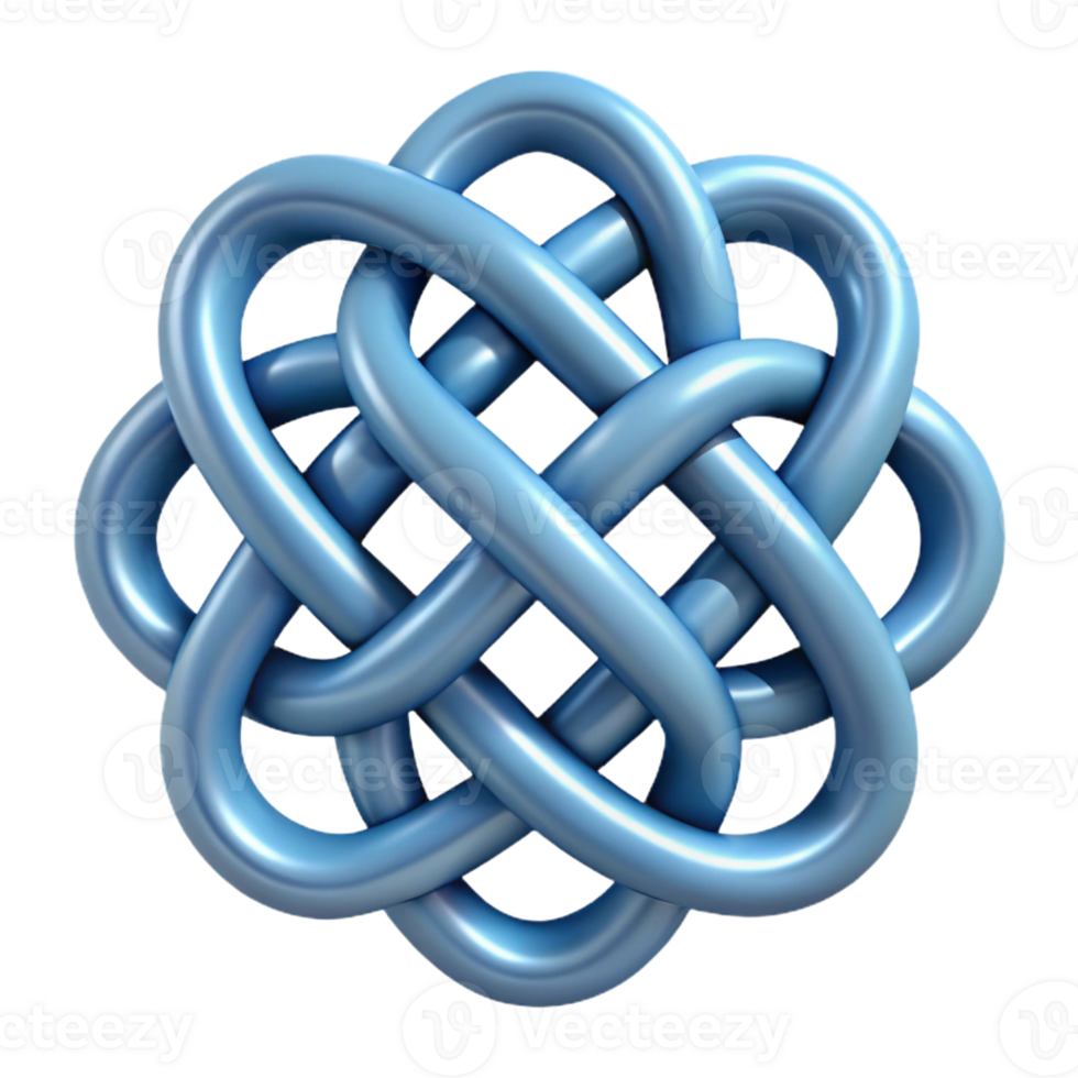 impressive minimalist A single, intricate Celtic knot design genuine png