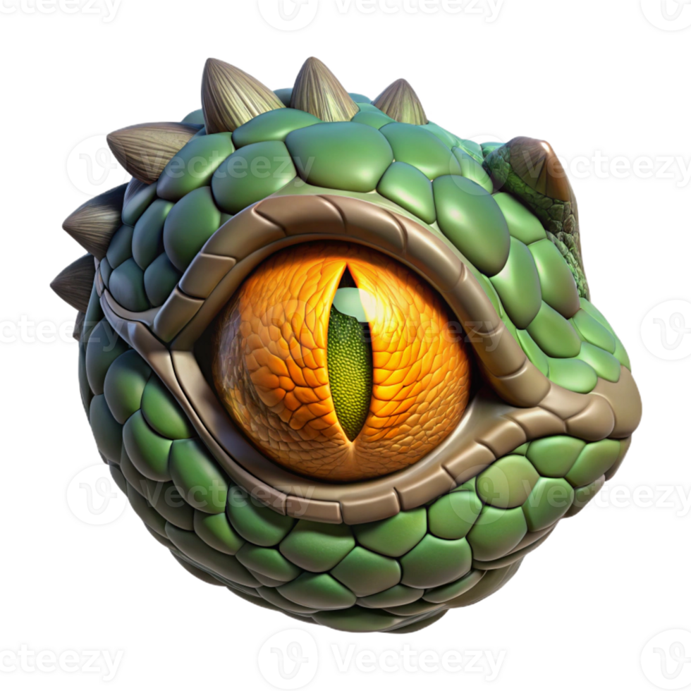 vibrant rustic A powerful dragon's eye, reptilian and intense authentic png