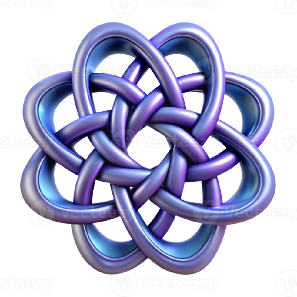 magnificent artistic A stylized, intricate Celtic knot design radiating magic premium png