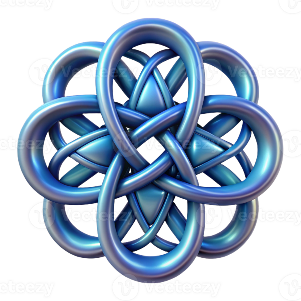 beautiful minimalist A stylized, intricate Celtic knot design radiating magic original png