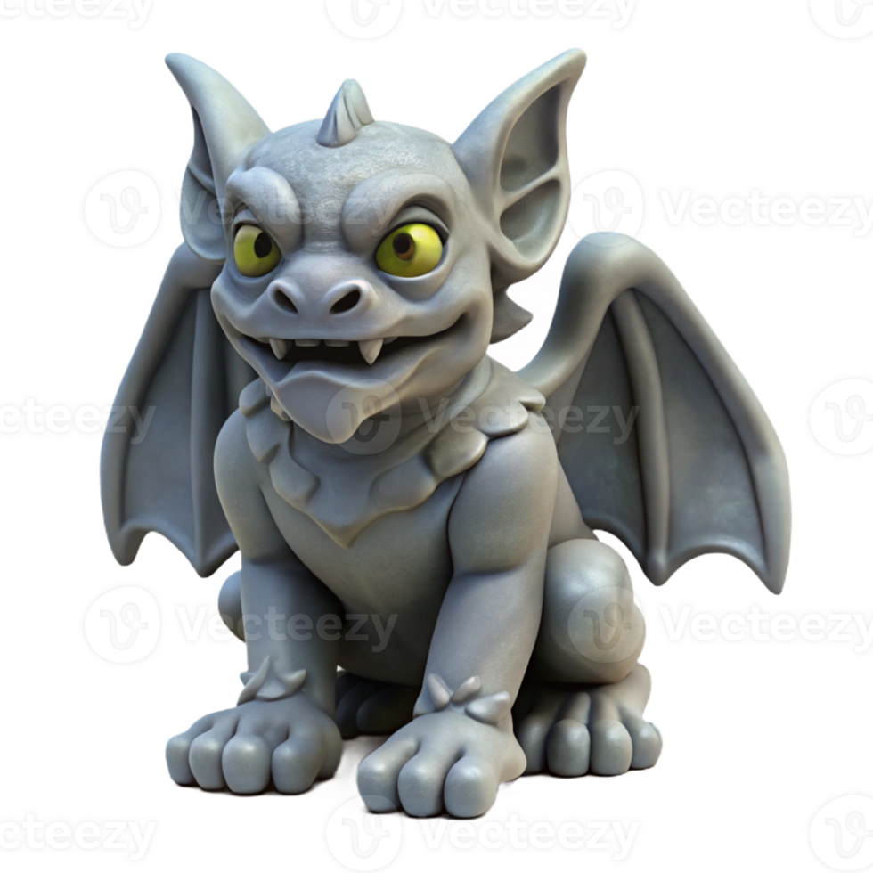 wonderful creative Stone gargoyle sculpture 4K png