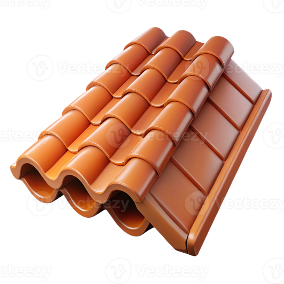 serene abstract Terracotta roof tile detailed png