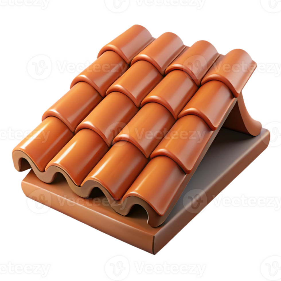 wonderful artistic Terracotta roof tile premium png