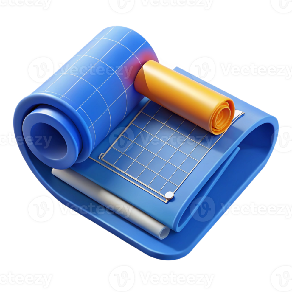 magnificent creative Architect's blueprint roll professional png