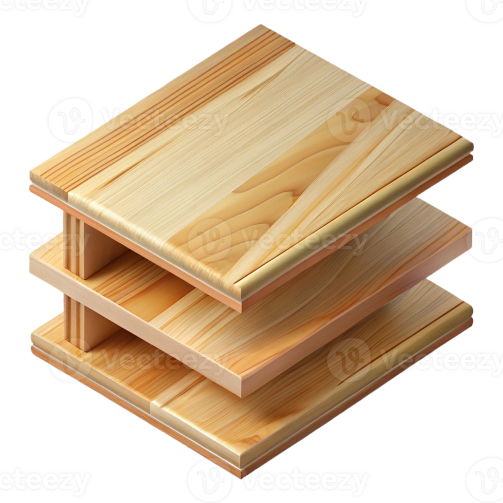 elegant abstract Cross-laminated timber panel premium png