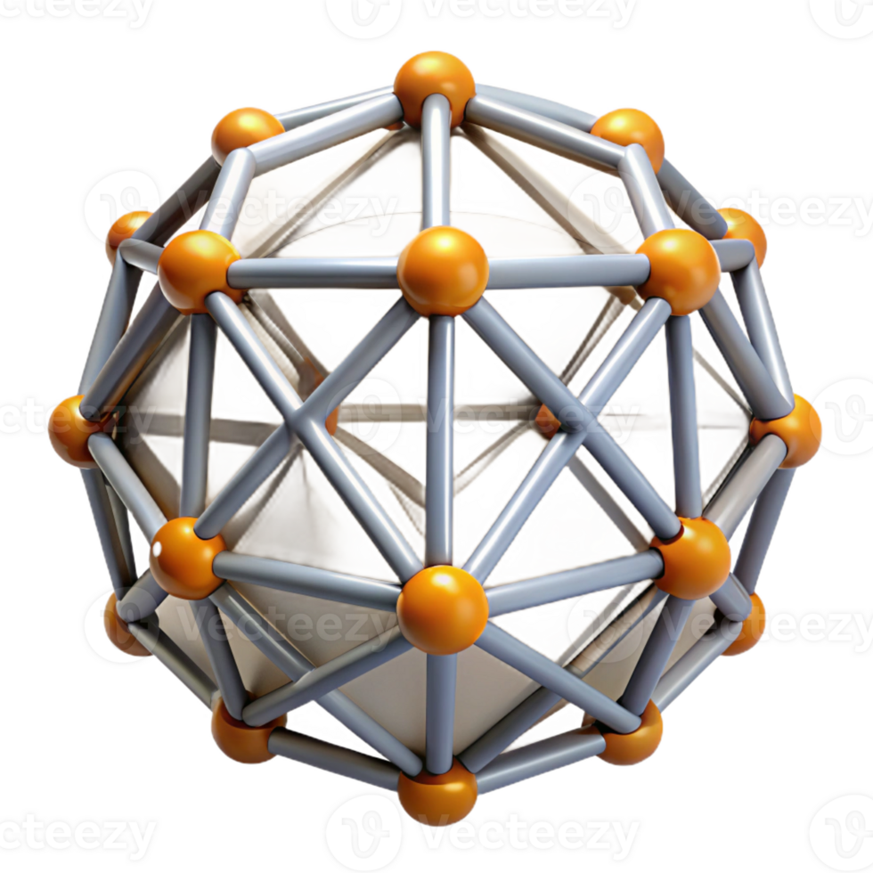 dramatic abstract Geodesic dome connector professional png
