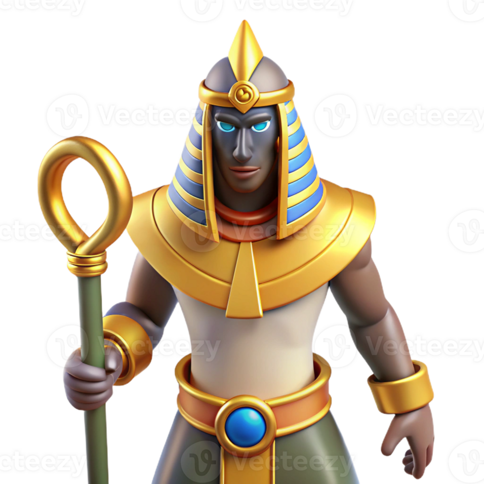 impressive abstract Osiris, Egyptian God of the Underworld original png