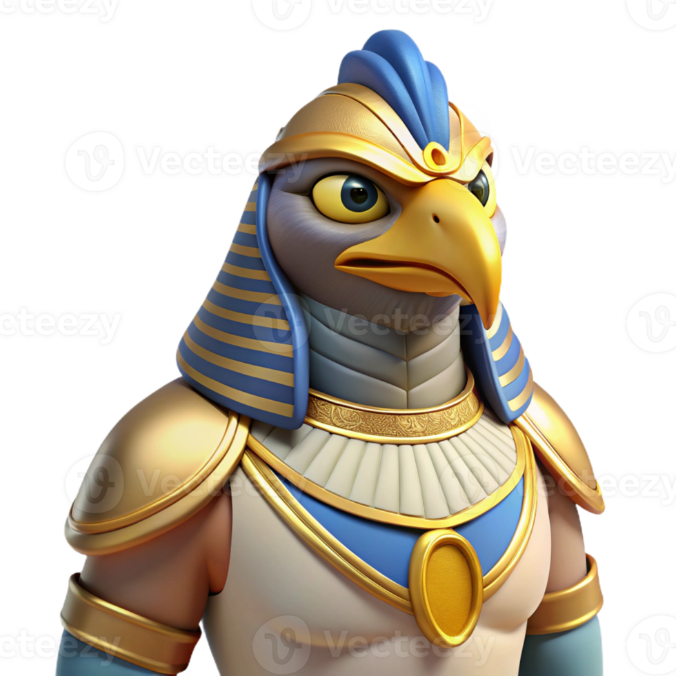 dramatic traditional Horus, Egyptian God of the Sky, with a falcon head original png