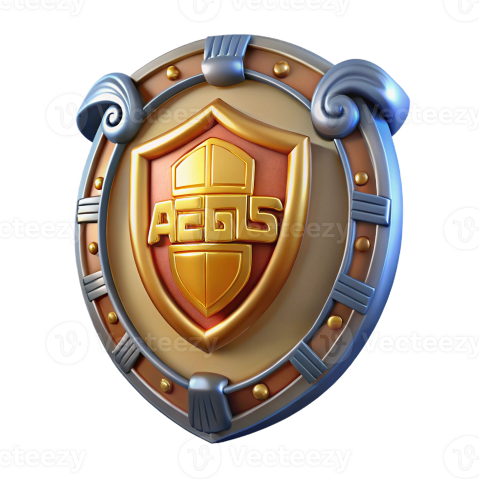 serene contemporary Aegis, shield of Zeus and Athena high resolution png