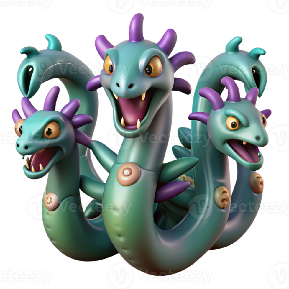elegant rustic Scylla, six-headed sea monster high quality png