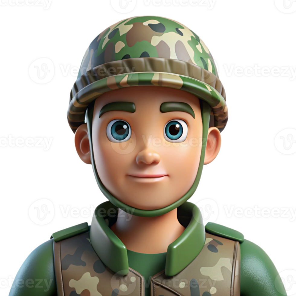 magnificent creative Soldier in camouflage, genuine png