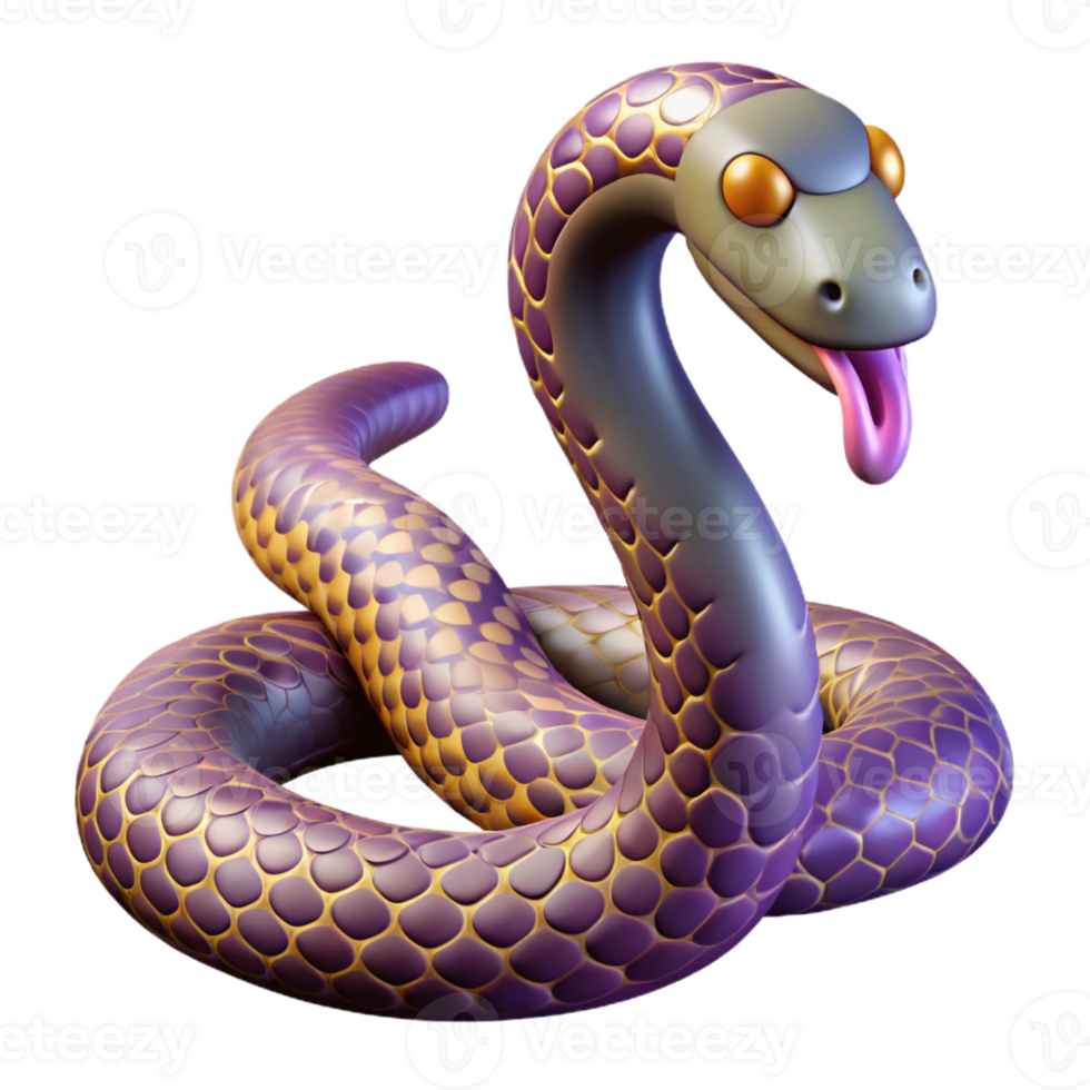 magnificent artistic Snake with scales, high quality png