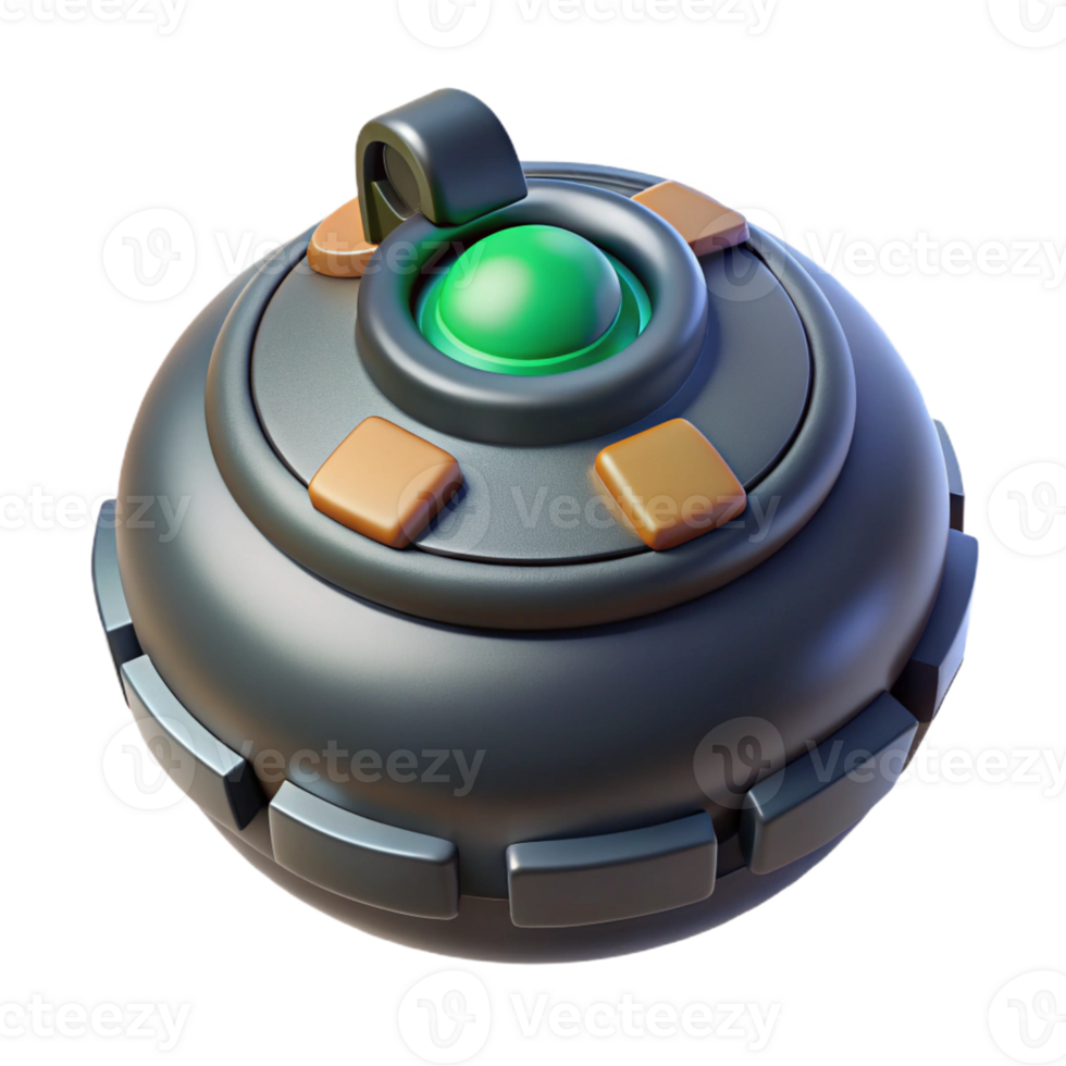 beautiful creative Futuristic landmine with proximity sensor, original png