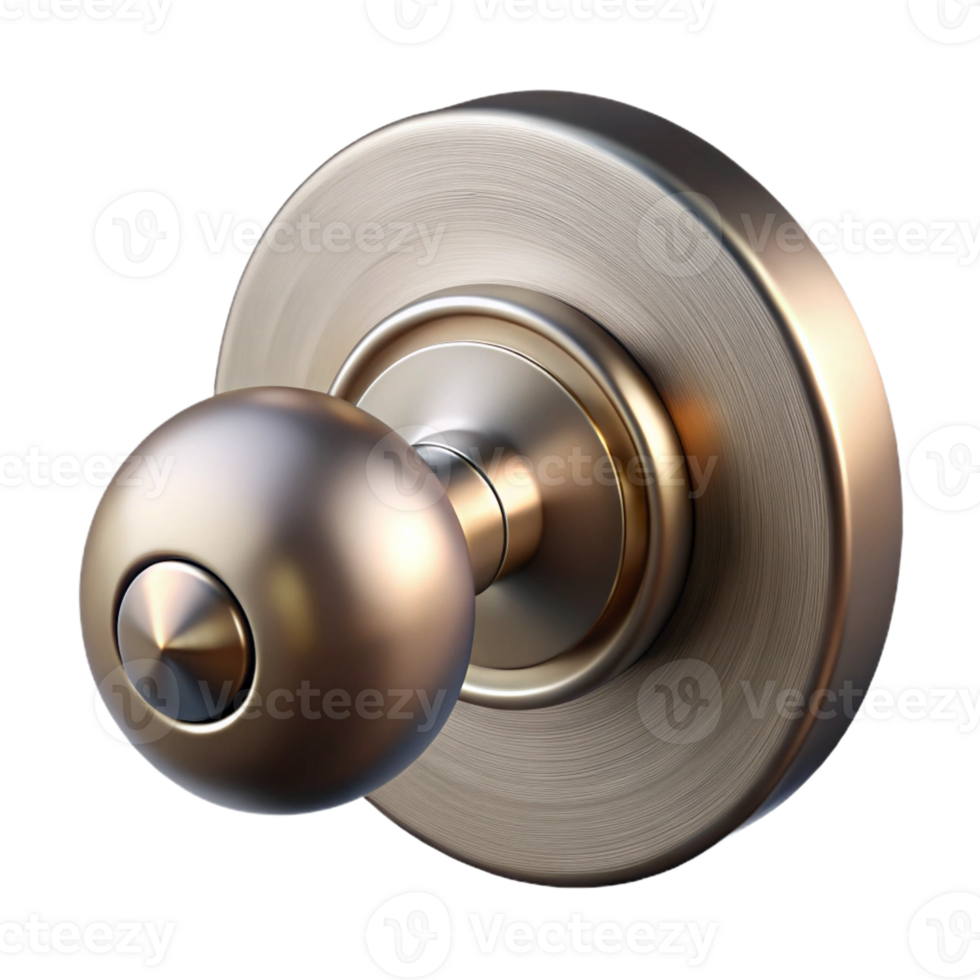 impressive traditional Modern doorknob, brushed nickel finish, genuine png