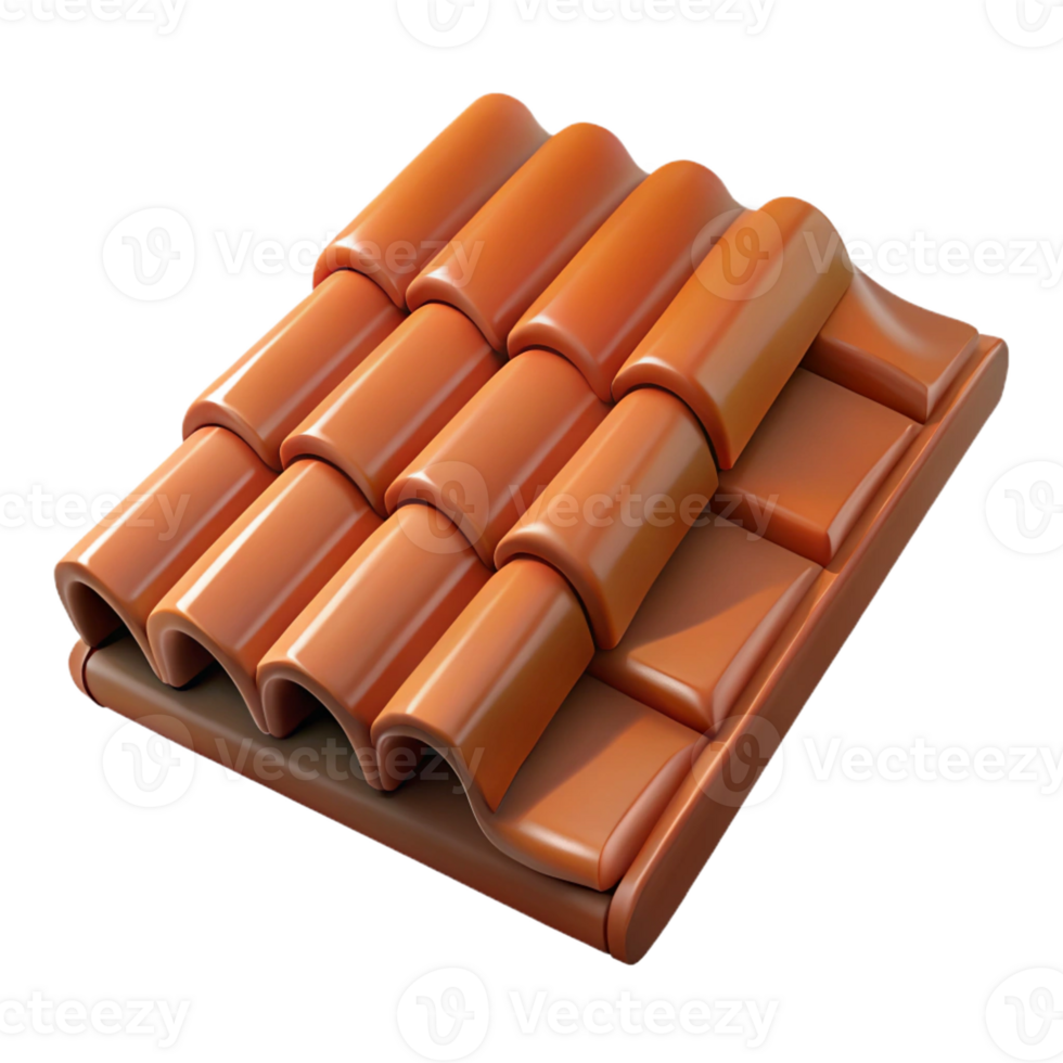 extraordinary rustic Clay roof tile, terracotta, weathered, original png