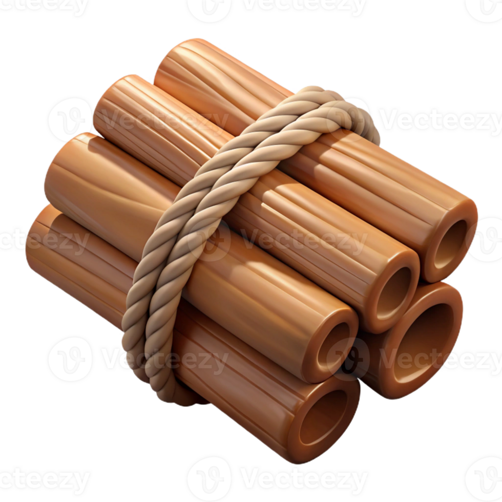 extraordinary abstract Bundle of wooden beams, tied with rope, high resolution png