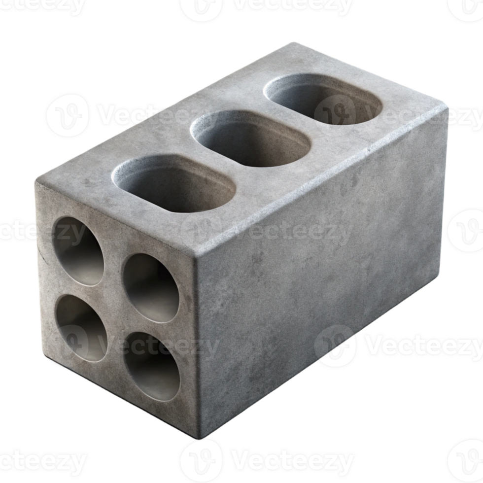 vibrant traditional Concrete block, cinder block, gray, genuine png