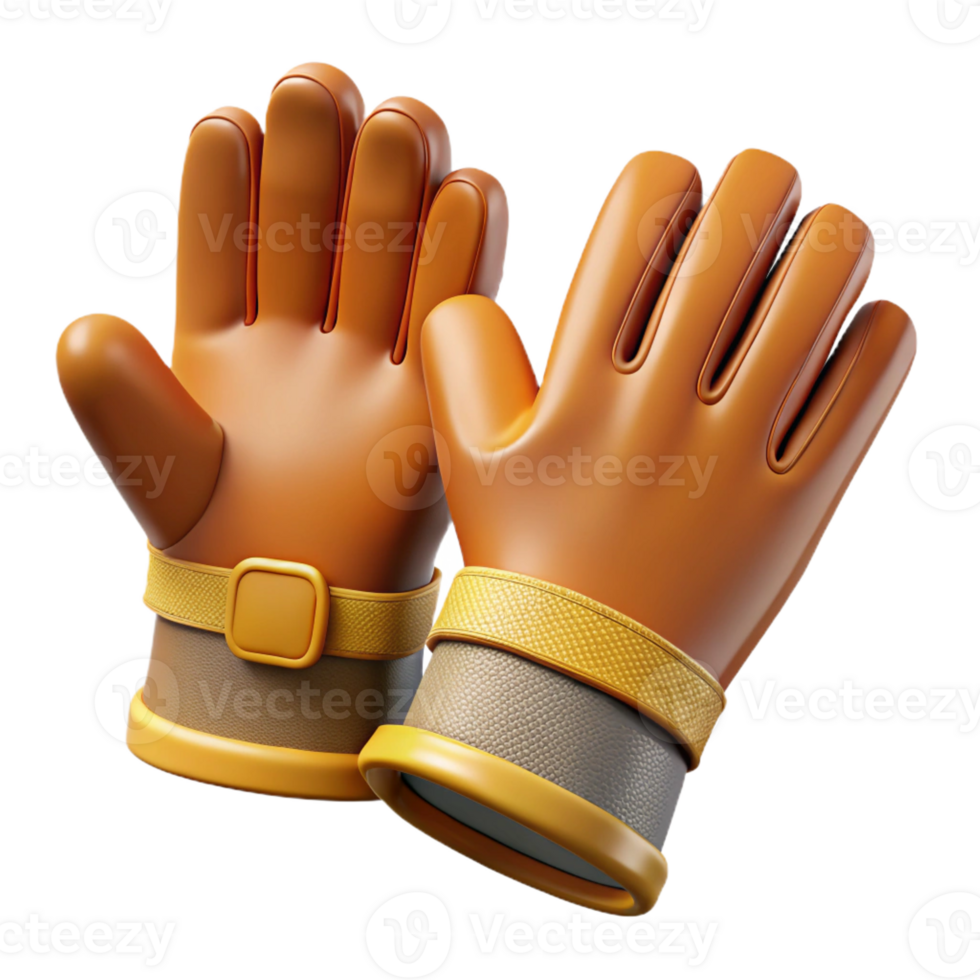 magnificent creative Safety gloves, leather work gloves, premium png