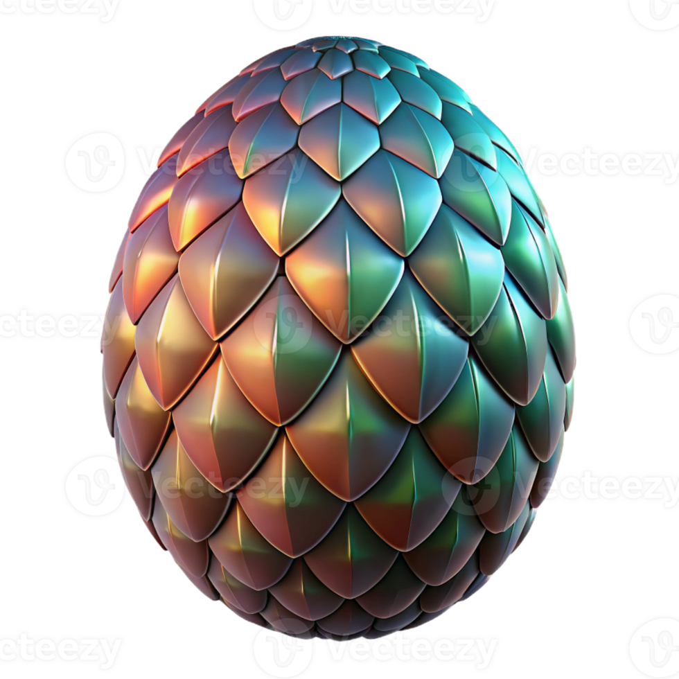 impressive traditional A fearsome dragon egg with shimmering scales detailed png