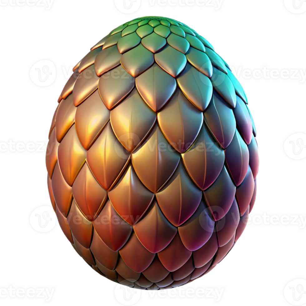 extraordinary traditional A fearsome dragon egg with shimmering scales 4K png