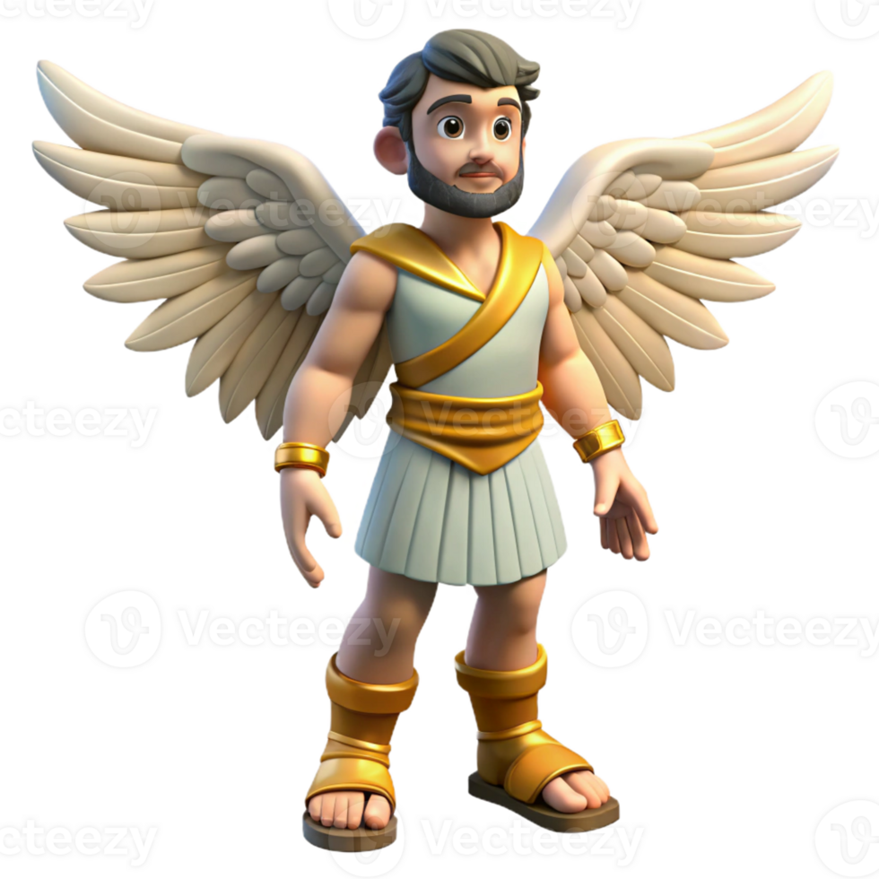 vibrant creative Hermes, Messenger of the Gods, winged sandals, high quality png