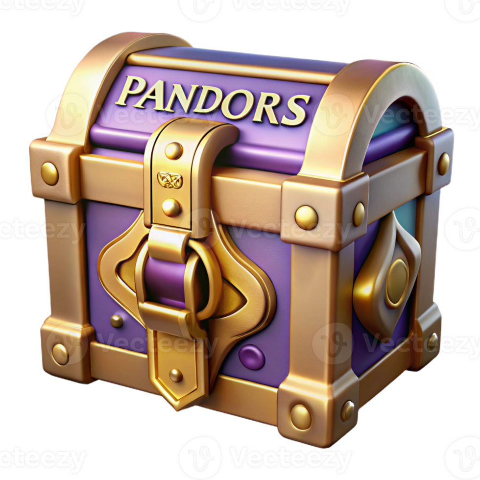 stunning artistic Pandora's Box, ornate container, mysterious, 4K png