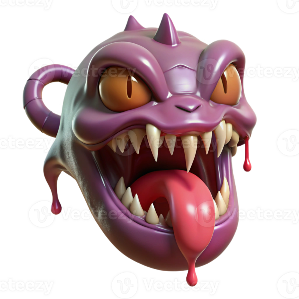 wonderful rustic Hydra's severed head, dripping venom, monstrous, detailed png