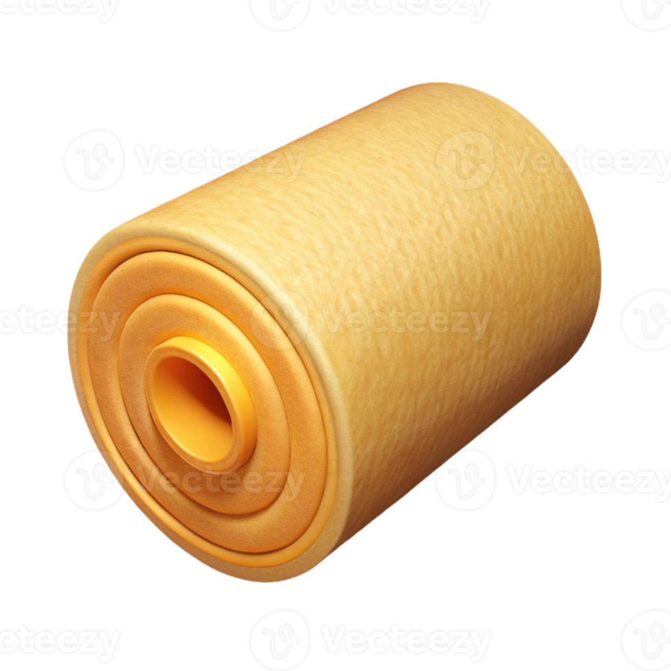 elegant artistic Roll of insulation, fiberglass, high resolution png