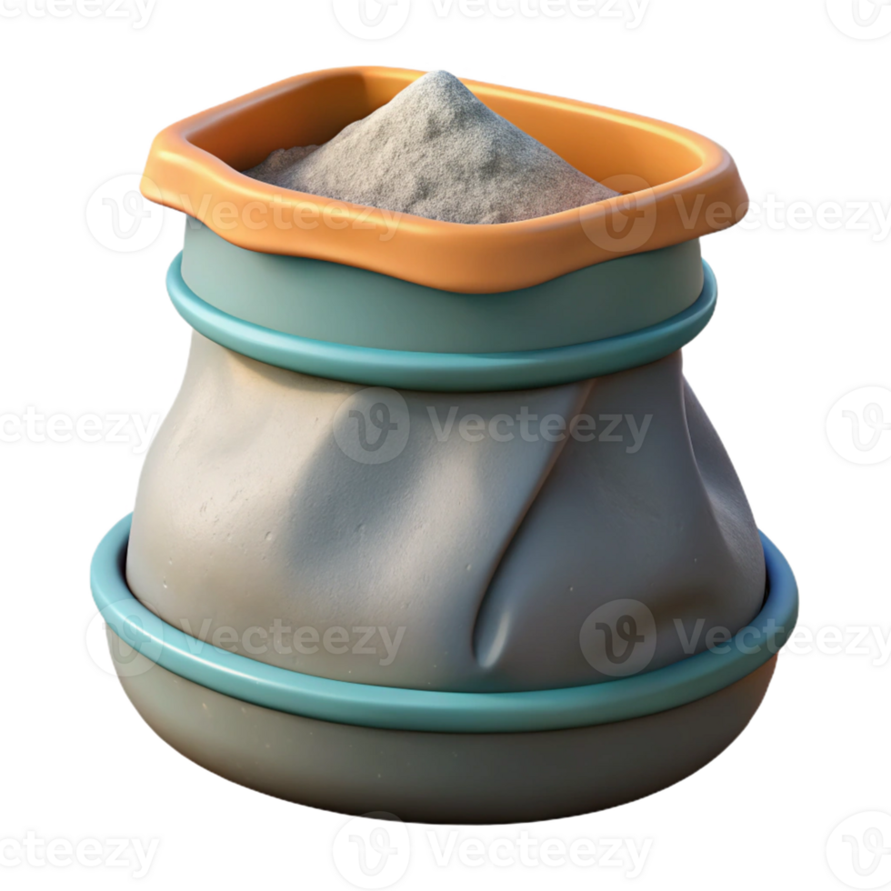 impressive vintage Bag of concrete mix, genuine png