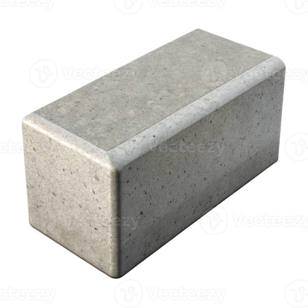 elegant abstract Concrete block, standard size, high quality png