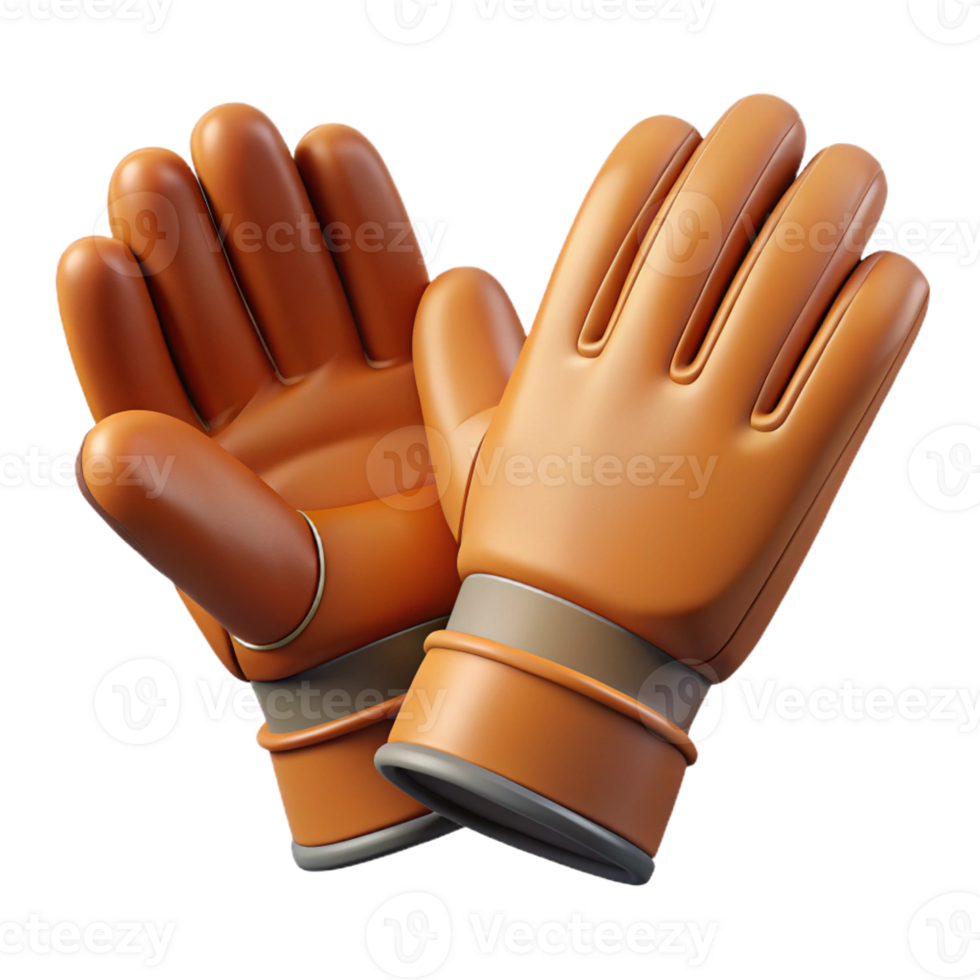 vibrant rustic Work gloves, leather, high quality png