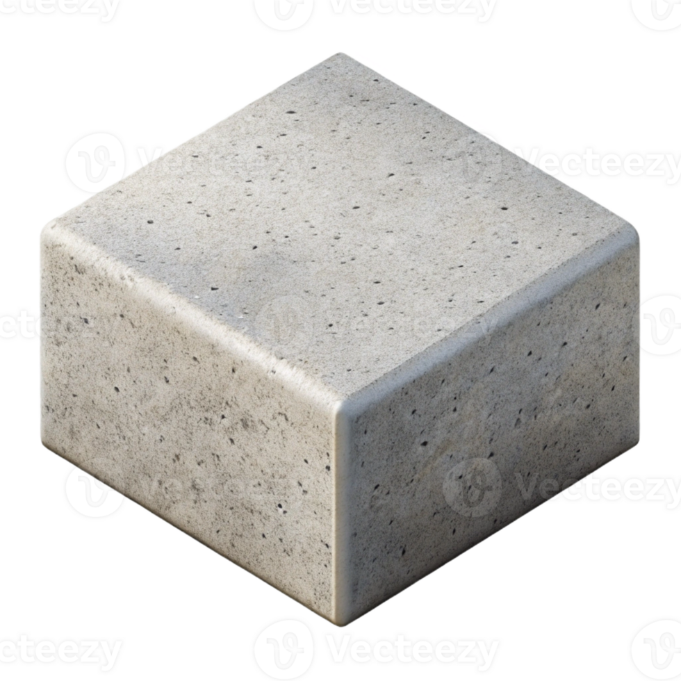 serene modern Concrete block, standard size, high quality png
