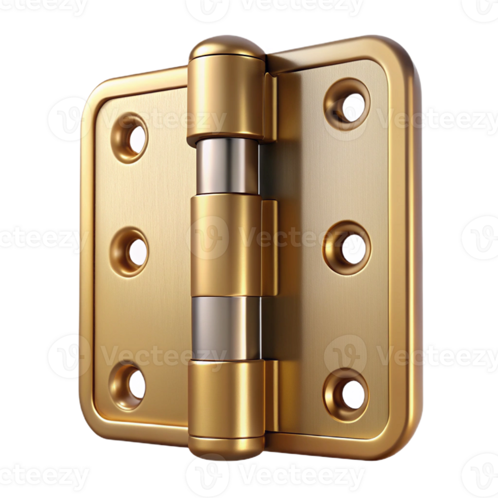 serene classic Door hinge, brass, professional png