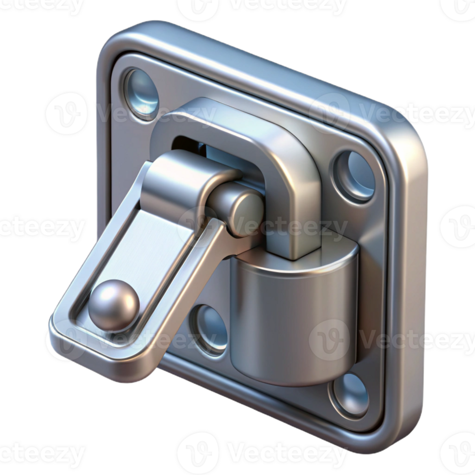 dramatic abstract Window latch, metal, professional png