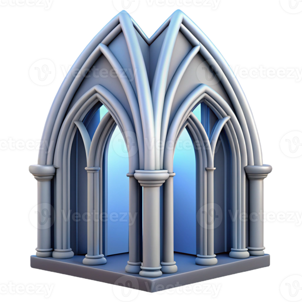 vibrant abstract Vault, ribbed, gothic, genuine png