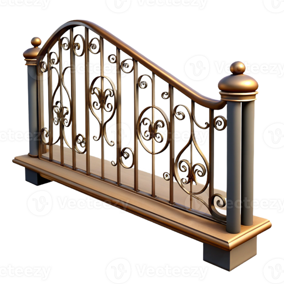 wonderful modern Railing, wrought iron, original png