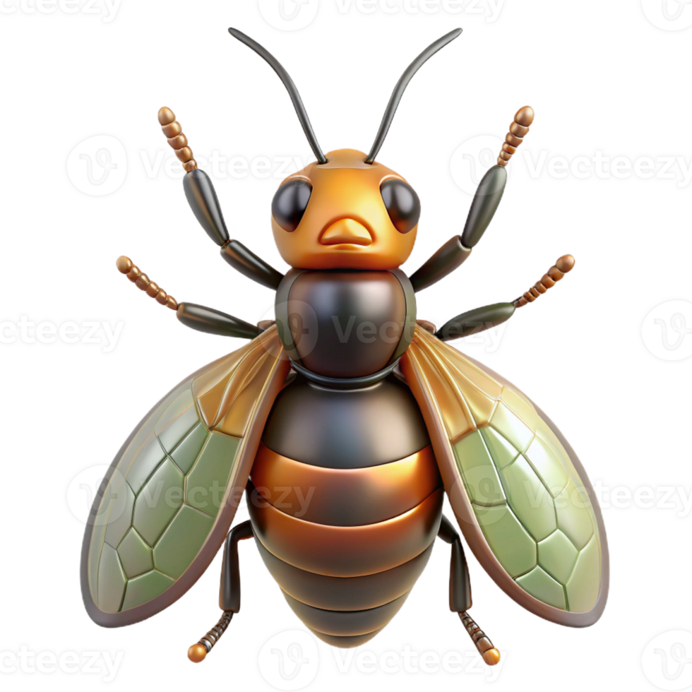 serene traditional Portrait of an insect high resolution png