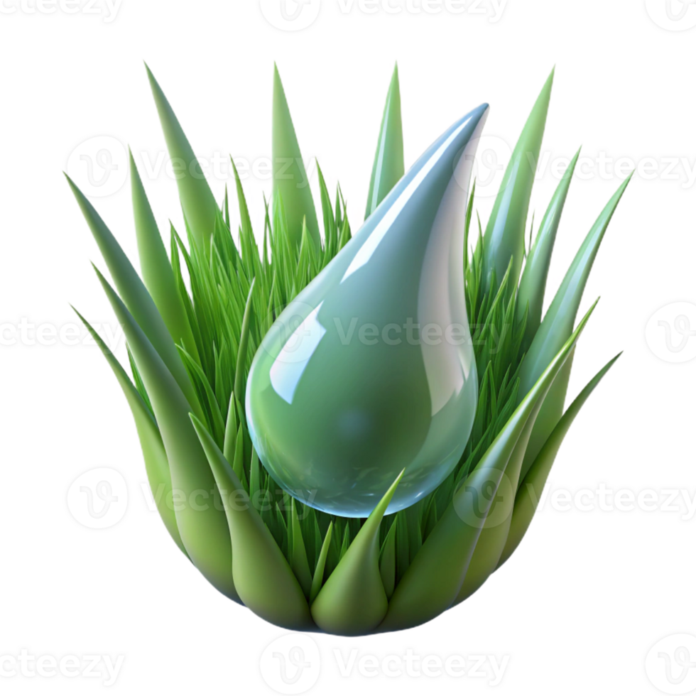 extraordinary classic Close-up of a dewdrop on a blade of grass professional png