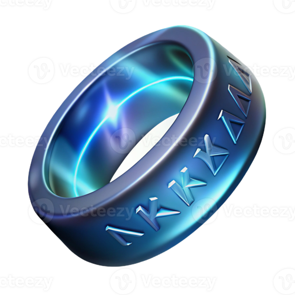 impressive classic A magical ring, inscribed with ancient runes premium png