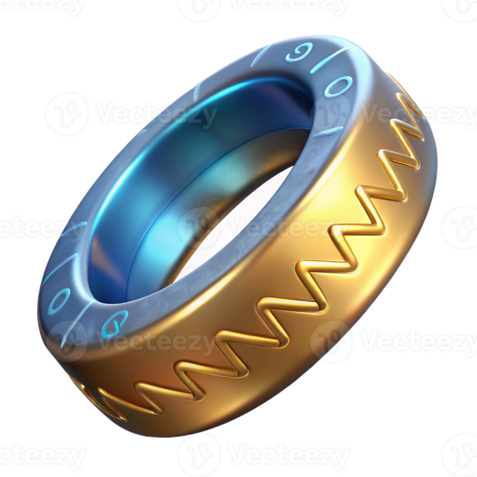 serene modern A magical ring, inscribed with ancient runes 4K png