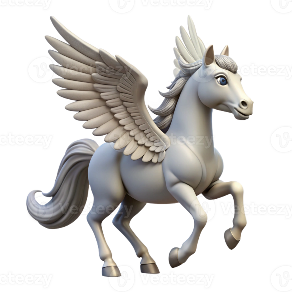 wonderful creative A graceful pegasus, wings spread wide original png
