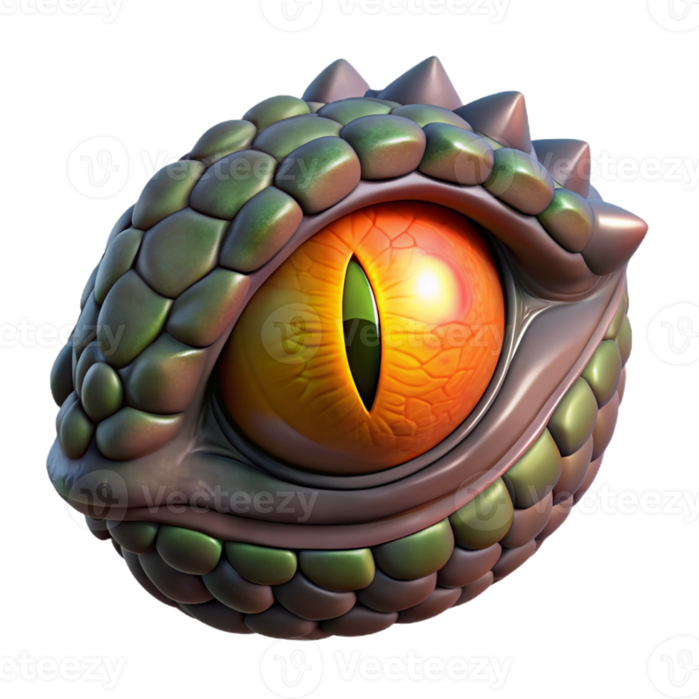 impressive traditional A realistic rendering of a dragon's eye high quality png